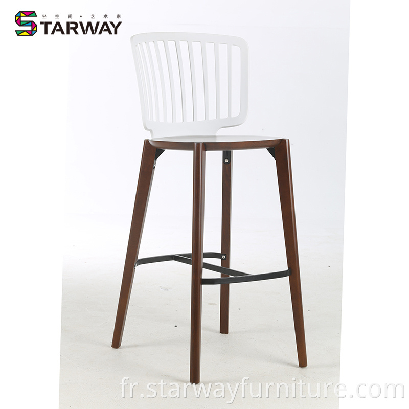 Slat Plastic Bar Stool